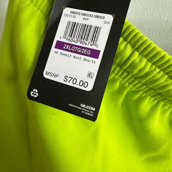 Under Armour Summit Knit Shorts 2 XL unisex MSRP $70 1377176 AVY 324 - Picture 5 of 11